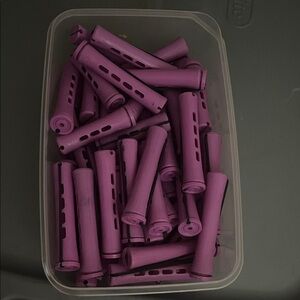 Purple Hair Rollers Set
